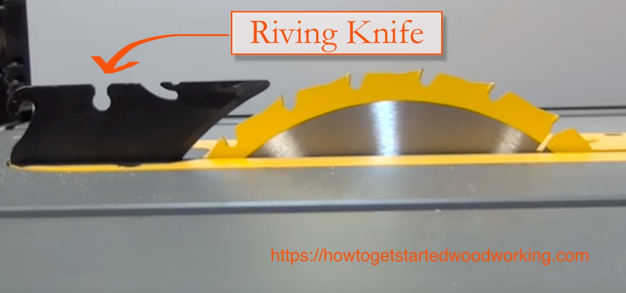 Table saw riving knife